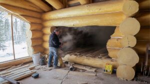Lire la suite à propos de l’article Family Builds 2-STORY LOG CABIN in the Forest in 3 YEARS | Start to Finish by @loginnature856