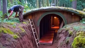 Lire la suite à propos de l’article Man Builds Undergound Cabin with STONES and LOGS | by @lesnoy