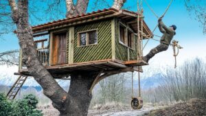 Lire la suite à propos de l’article Man Builds Off-Grid TREEHOUSE With Watermill | Start to Finish by @crazybushcraft